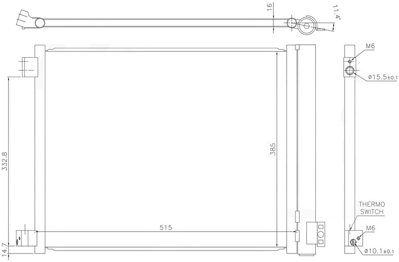 KLİMA BRAZİNG CONDENSER A/M()MİCRA 1.5İ 2010+/1.5DCİ 2010+ - ORIS - OEM 92100