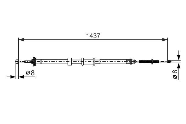 FREN TELİ. 1437 MM - BOSCH