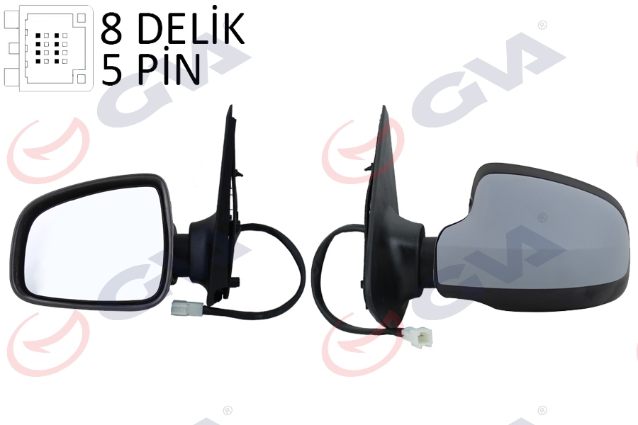 DIŞ DİKİZ AYNASI SOL SANDERO STEPWAY 12> ELEKTRİKLİ+ISITMALI+ASTARLI+KONVEKS (SENSÖRSÜZ) VM-6804EHPL - GVA - OEM 963736915R