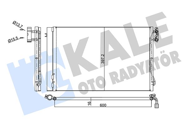 KLIMA RADYATORU BMW E81 E82 E87 E88 E90 E91 E92 E9 - KALE - OEM 64539229022