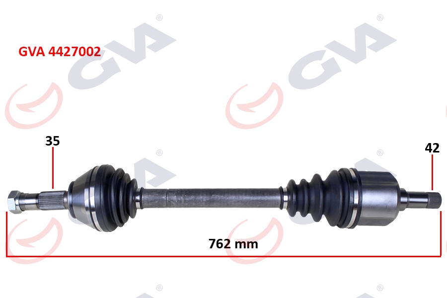 KOMPLE AKS SOL DUCATO-BOXER-JUMPER 2.5 D (94-02) 18Q (762mm) - GVA - OEM 3272.J2