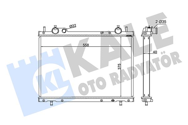 RADYATOR BRAVA-BRAVO-MAREA 1.9 (MT) AL PL BRZ - KALE - OEM 7086033