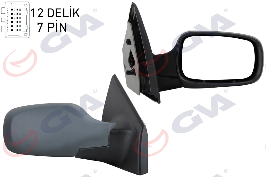 DIŞ DİKİZ AYNASI SAĞ CLIO 06> ELEKTRİKLİ+ISITMALI+ASTARLI+SENSÖRLÜ+KONVEKS 7 FİŞ VM-6136EHPSR - GVA - OEM 7701061193