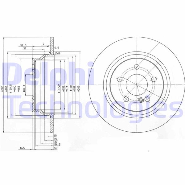 FREN DISKI — DELPHI BG3757 - DELPHI