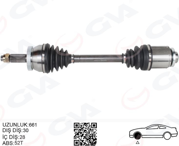 KOMPLE AKS ÖN SAG ABSLI HYUNDAI SANTA FE (CM) 2.2 CRDI A-T (06-12) - GVA - OEM 495002B620