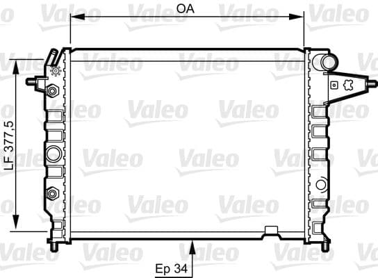 RADYATÖR VECTRA A 2.0 16V 1.6 (07.92-11.95)(AC+MEK...