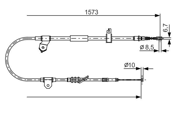FREN TELİ. 1573 MM — BOSCH 1987482299 - BOSCH