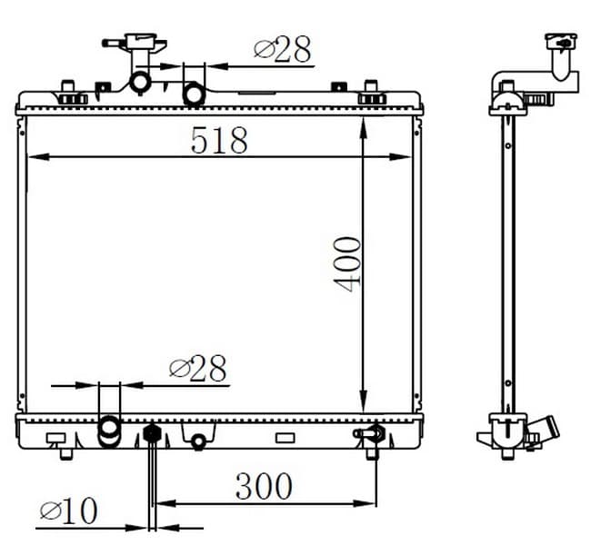 RADYATOR BRAZİNG AT(400X518X16)SWİFT 1.2İ/1.4İ/1.6...