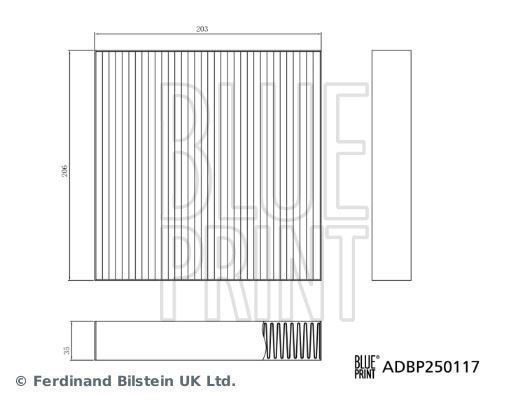 KABİN FİLTRESİ BYD — BLUEPRINT ADBP250117 - BLUEPRINT - OEM 1297584300