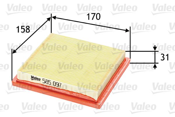 HAVA FİLTRESİ NISSAN MICRA II 1.0I 16V - VALEO - OEM 16546AX60A