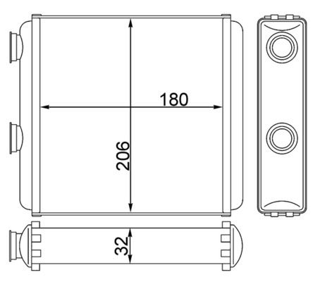 KALORIFER RADYATORU OPEL MERIVA (ENo:8FH351311234) - MAHLE BEHR - OEM 1618288