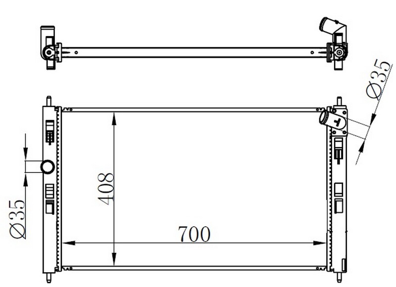 RADYATOR BRAZİNG A/M(700X408X16)ASX 1.6İ 2010+/LAN - ORIS - OEM 1350A761
