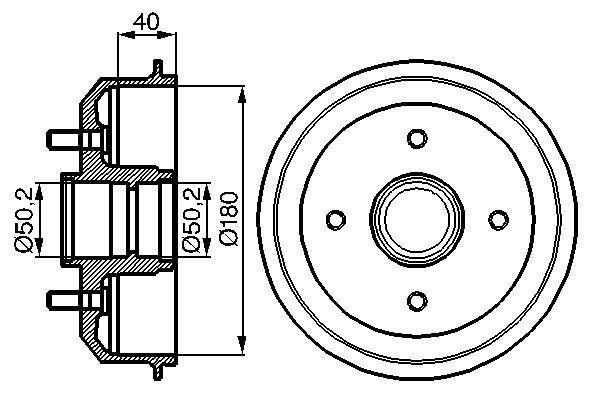 ARKA KAMPANA ESCORT 90>00 FIESTA III FIESTA IV 00>12 (180 MM) (+ABS) - BOSCH - OEM 7S511113AA