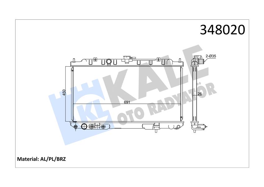 RADYATOR X-TRAIL (AT) AL PL BRZ - KALE - OEM 214608H900