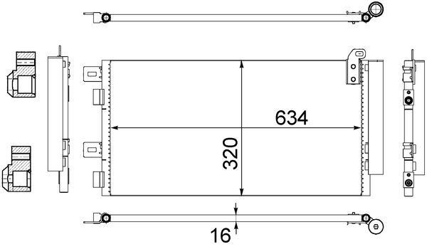 A/C-Kondensator MINI (R50 / R52) - MAHLE - OEM 64531490572