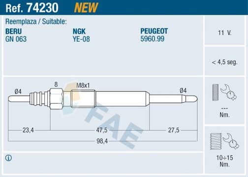 KIZDIRMA BUJİSİ P407-P607-P807-P4007 2.2 HDI C5-C6...