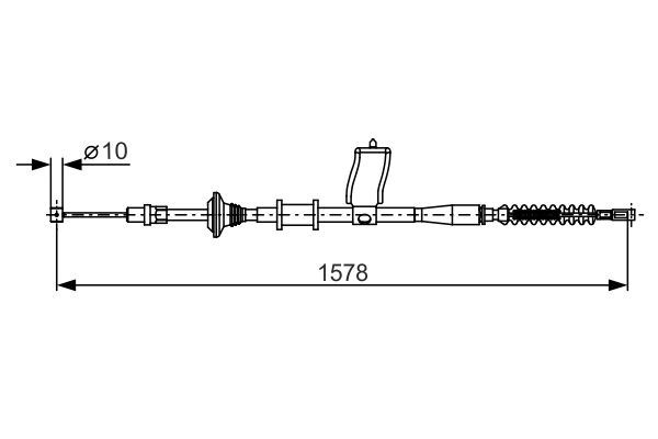 FREN TELİ. 1578 MM — BOSCH 1987482173 - BOSCH