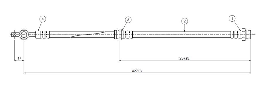 FREN HORTUMU arka Colt 1300.1600 92-. - CAVO - OEM MB699558