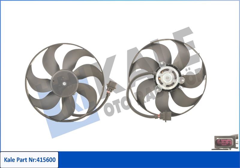 FAN MOTORU VW AROSA / CORDOBA / IBIZA IV - FABIA / ROOMSTER - FOX / LUPO / NEW BEETLE / POLO (250/80W 345MM) (FAN-MOTOR) - KALE RADYATOR - OEM 6X0959455C
