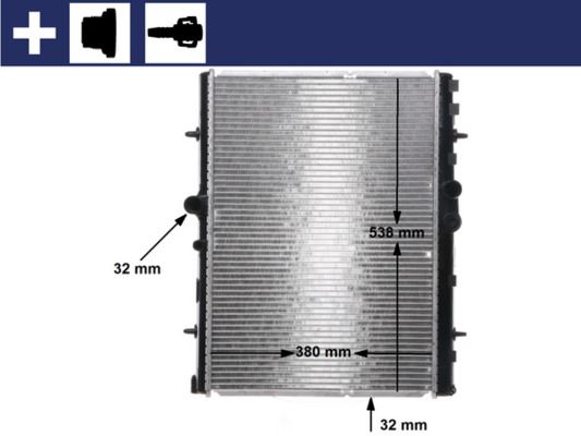 Kühlmittelkühler CITROEN C4 / C5 - MAHLE