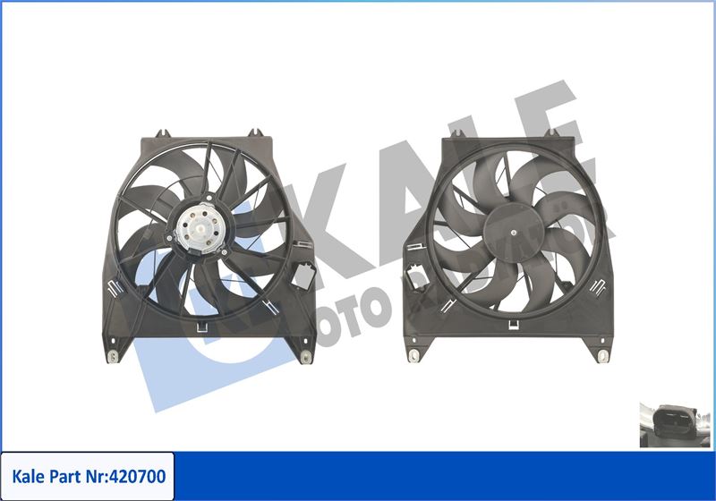 FAN MOTORU DAVLUMBAZLI RENAULT KNG (200W-385mm) - KALE - OEM 7701043963