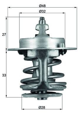 TERMOSTAT (82c) TOYOTA COROLLA 1,3L 2E 4E-FE EE90 ...