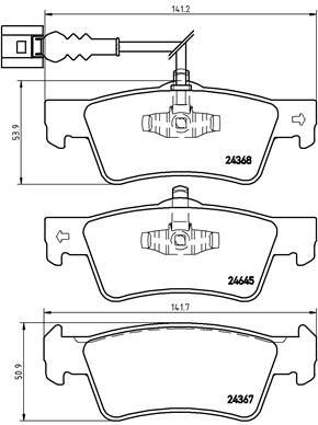 ARKA FREN BALATASI TOUAREG-Q7-CAYENNE 2004-2010 - VALEO - OEM 7L6698451