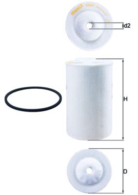 YAKIT FİLTRESİ Fuel filter element — MAHLE KX65D - MAHLE