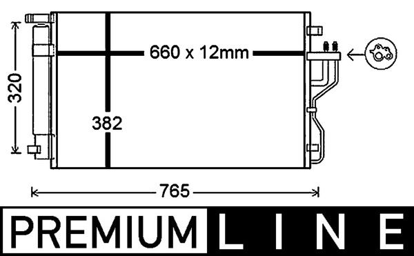 A/C-Kondensator HYUNDAI IX35 — MAHLE AC770000P - MAHLE