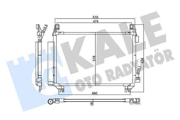 KONDENSER TOYOTA YARIS 1.0 1.33 2020- AL/AL - KALE - OEM 884600D200