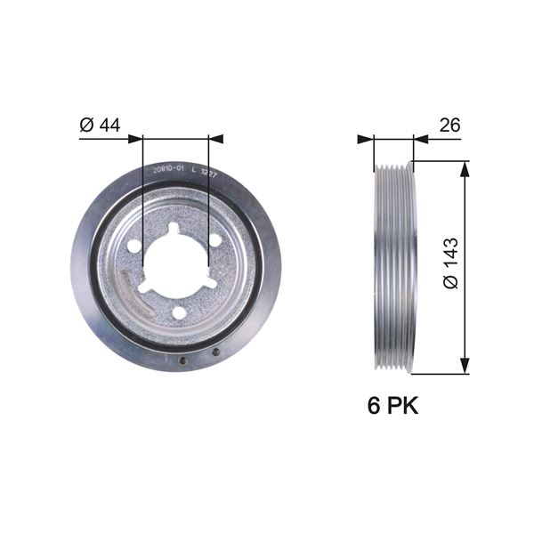 KRANK KASNAĞI PEUGEOT P206-P207-P301-P307-PARTNER- - GATES - OEM 0515.R8
