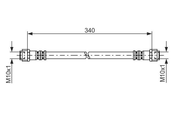FREN HORTUMU ARKA MERCEDES W168 W414 - BOSCH - OEM A1684280235