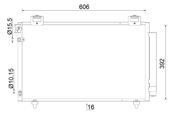 A/C-Kondensator TOYOTA AVENSIS (T25) — MAHLE AC831000S - MAHLE