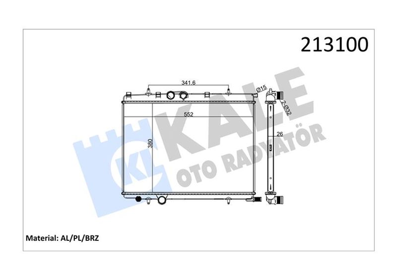 RADYATÖR AL/PL/BRZ XSARA PICASSO 1.8i/2.0i/2.0HDI - KALE - OEM 1330.74
