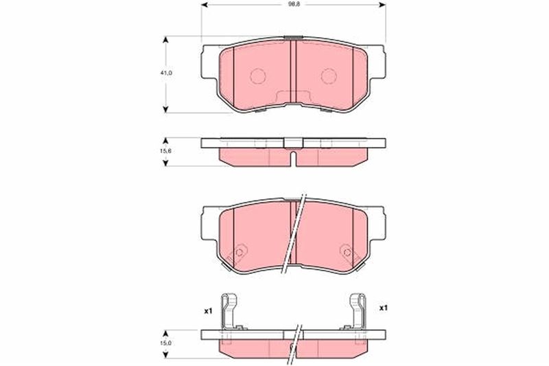 FREN BALATASI ARKA 99 mm HYUNDAI SANTA FE 2.0 CRDI 4×4 03- - TRW - OEM 5830238A10