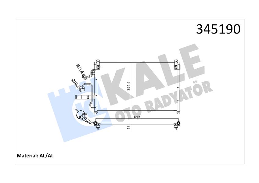 KONDENSER AL/AL LEGANZA - KALE - OEM 96207354