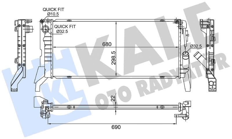 MOTOR SU RADYATORU BMW B37 B47 F45 F46 F48 . MINI ...