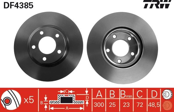 ÖN FREN AYNASI HAVALI MAZDA 2.0 03- MAZDA 5 1.8/2.0/2.0CD 05- - TRW - OEM BP6Y3325XD