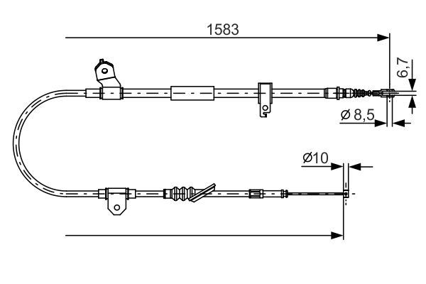 FREN TELİ. 1583 MM - BOSCH