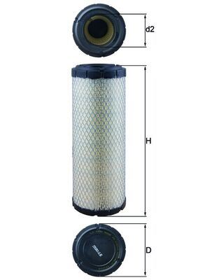 HAVA FİLTRESİ Air filter element — MAHLE LX1240 - MAHLE
