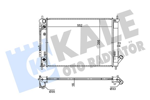 RADYATOR ELENTRA - KIA CERATO CERATO KOUP AL PL BRZ - KALE - OEM 253103X600