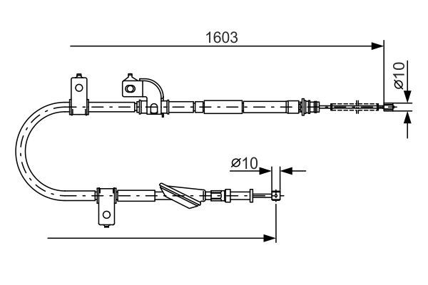 FREN TELİ. 1603 MM - BOSCH