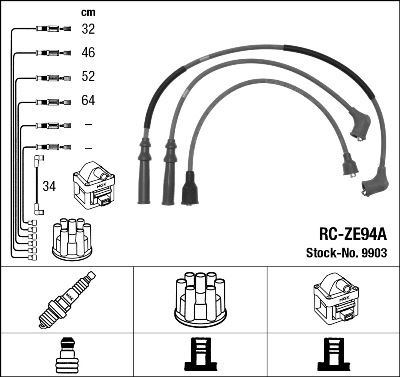 RC-ZE94A ATEŞLEME KABLOSU - NGK