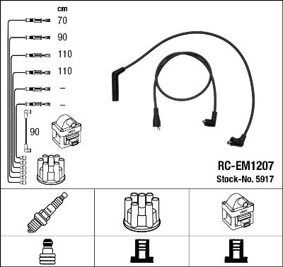 RC-EM1207 ATEŞLEME KABLOSU - NGK