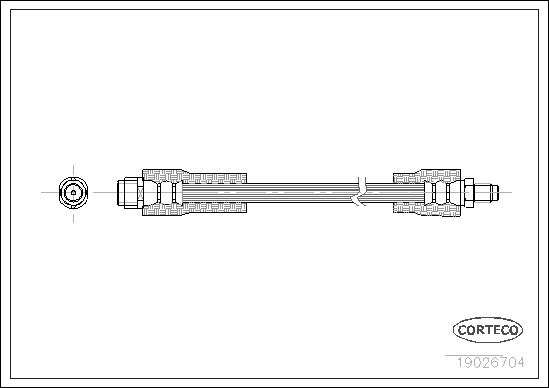 FREN HORTUMU ON MERCEDES W168 W210 - CORTECO - OEM A1684280335