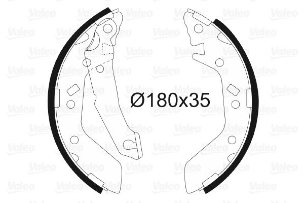 ARKA PABUÇ BALATA ACCENT 1.3-1.5 (00-05) 1.5CRDI (02-05) (180x36) - VALEO - OEM 5830525A00