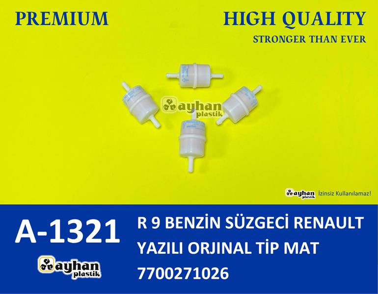 BENZİN SÜZGECİ ORJINAL R9 (MAT) - AYHAN - OEM 7700271026