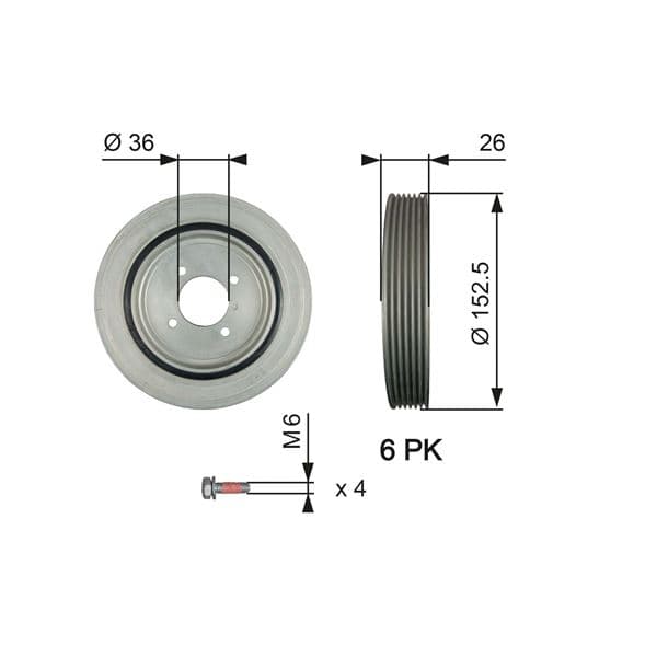 KRANK KASNAĞI PARTNER-EXP-BERLINGO-SCUDO-P206-P306...