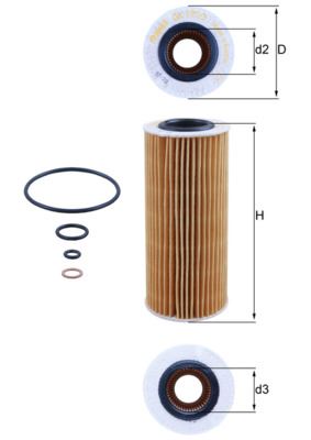 YAG FILTRESI BMW M57N E46 E90 E91 E92 E93 E60 E61 E63 E64 E65 E66 E83 E53 E70 E71 - MAHLE - OEM 11427788460