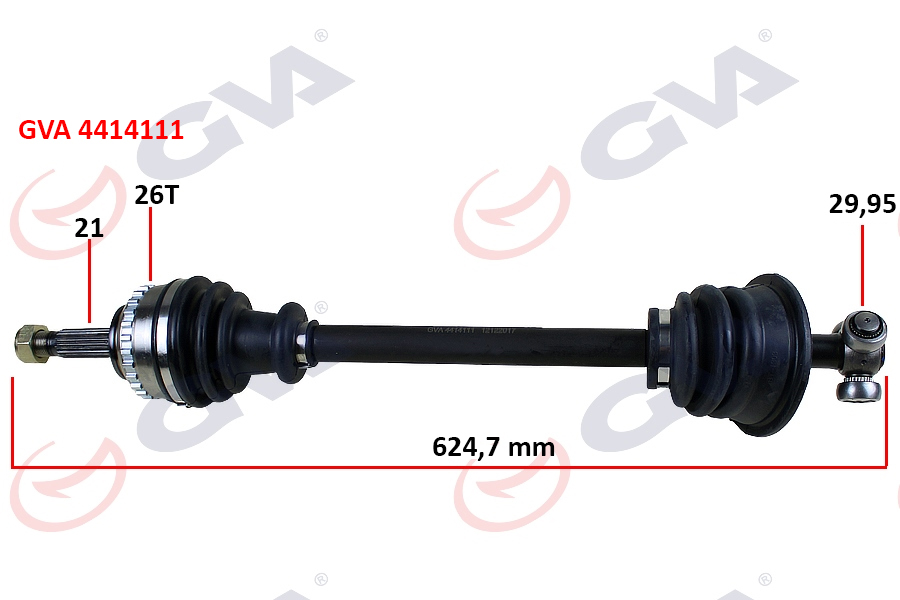 KOMPLE AKS SOL CLIO II 1.4i 16V (98-05) ABS'Lİ (26 - GVA - OEM 7700110484